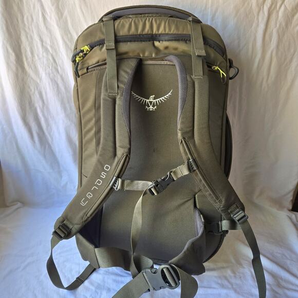 Osprey Porter 46 L Travel Back Duffel Bag Olive Green w 3 Matching Packing Cubes - Picture 4 of 12